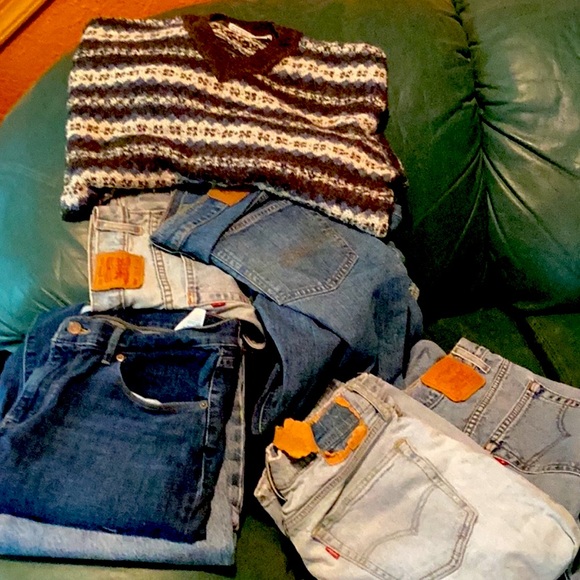 👖 Levi's SEXY 550 Jeans WEDGIE  Dark Blue SZ  16 🆔 O 3 - Picture 10 of 16